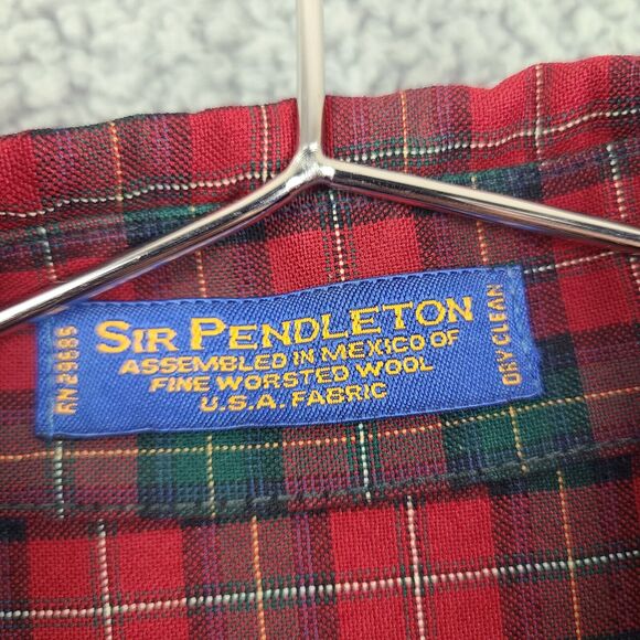 Sir Pendleton Button Up Shirt Fine Worsted Wool Authentic Boyd Tartan Sz Large - Picture 4 of 16